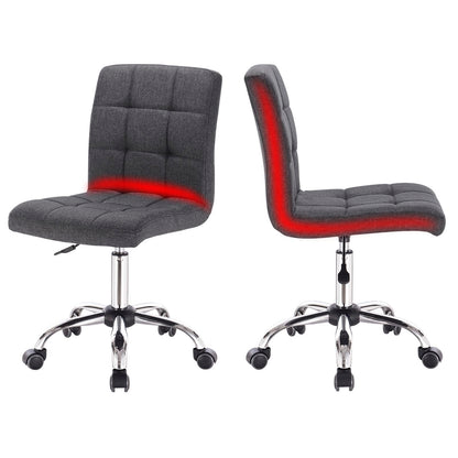 Esituro ergonomic office chair, height adjustable desk chair, swivel chair with casters, office swivel chair, for study bedroom, breathable fabric, dark gray SOFC0208.