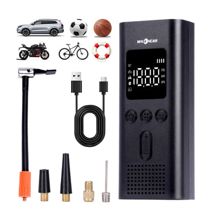Electric air pump 6000mAh Rechargeable car tire pump 150PSI Electric air pump Electric compressor with LCD screen LED light for bicycles, motorcycles, cars & balls, AutoOff