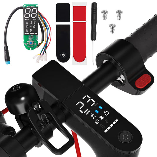 Scooter dashboard compatible with Xiaomi M365/M365 Pro/M365 Pro 2/1S, V2.0 upgrade electric scooter dashboard accessory with Bluetooth circuit board, screen cover roller.