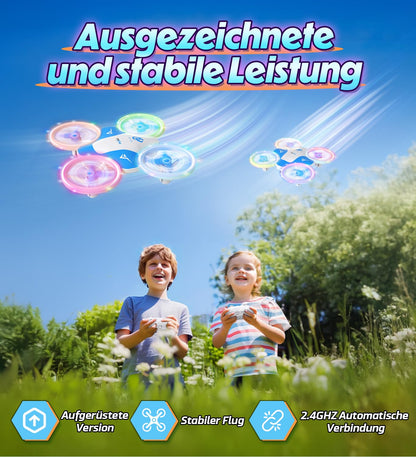 Korffe Mini Drone for Kids Toy for 6 7 8 9 10+ Years Old Boys, RC Airplane Toy Drone for Kids and Beginners with LED Lights Indoor & Outdoor Gifts for Boys and Girls