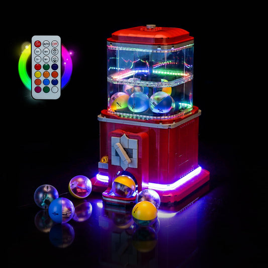 Colorful Light Kit Compatible with Lego 21358 Minifigure Vending Machine (No Model), LED Lighting Set Compatible with Lego Minifigure Vending Machine Creative Toy