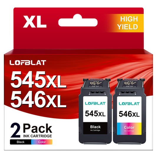 LOFBLAT 545 546 XL, Replacement for Canon 545 546 Printer Ink Cartridges Multipack, for Canon MX495 cartridges, for Canon Pixma MX495 TR4550 TS3350 TS3150 TR4551 MG2550s MG2555s TS3151 MG3050 MG2950 TS205