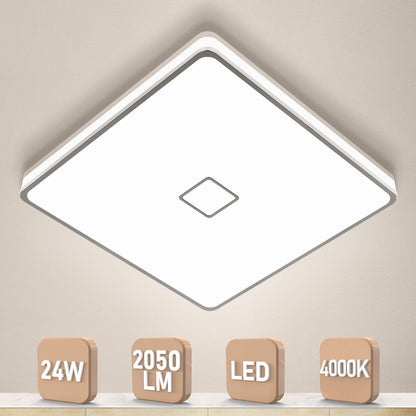 Airand Bathroom Ceiling Light 24W Ceiling Lamp IP44 Waterproof LED Ceiling Light for Bathroom Hallway Kitchen Bedroom Living Room Office Balcony Neutral White/4000K/2050LM/Ø32.5cm