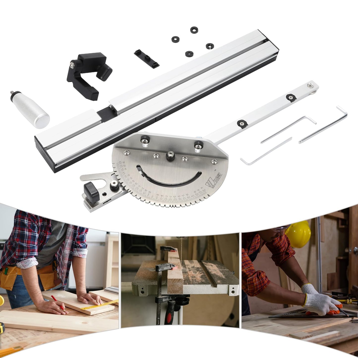 Miter Gauge 450mm miter joint gauge for table saw, table saw, bandsaw, router sawing accessories ruler woodworking tool.