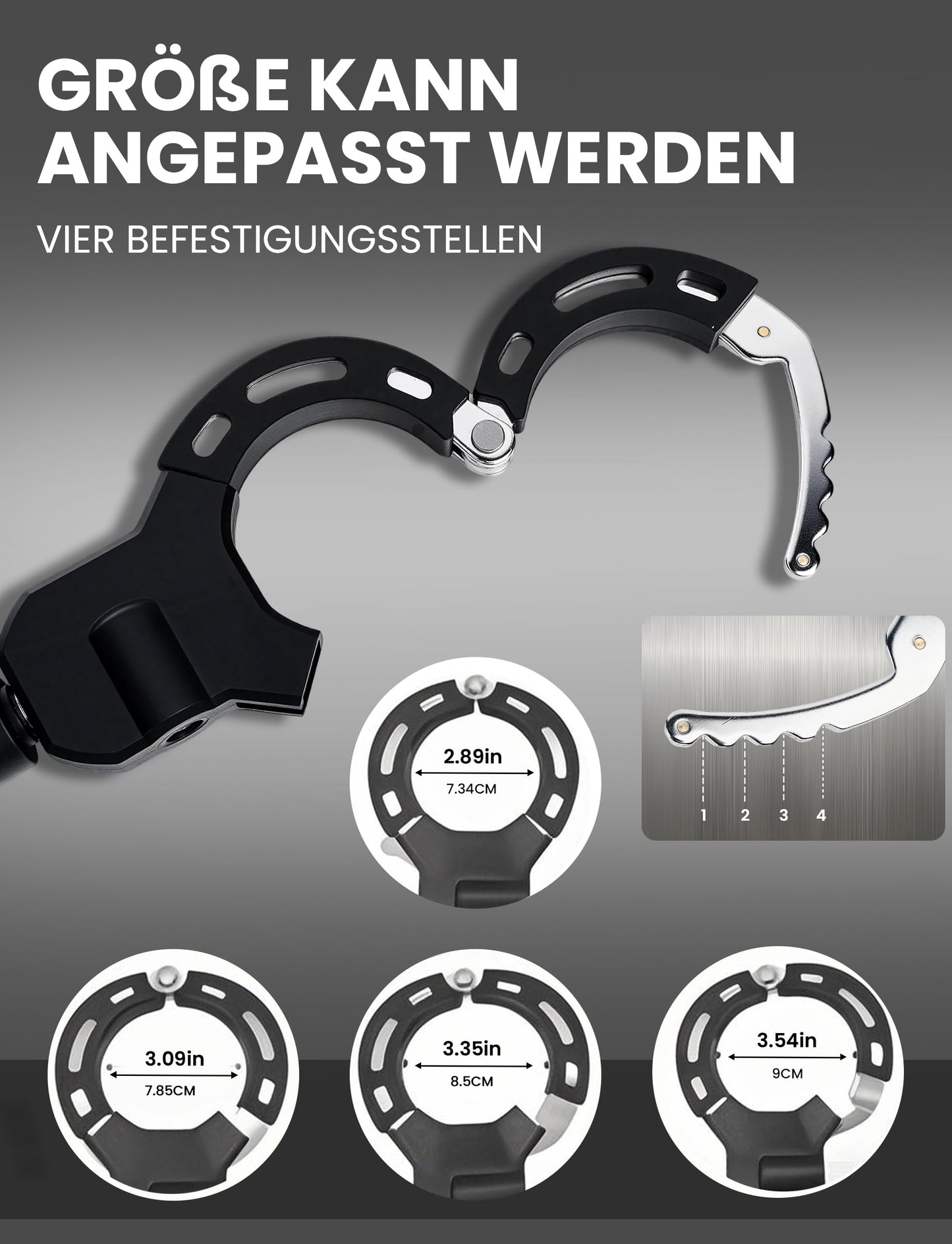 COICER E Scooter lock, handcuff lock with key, lock for E scooter, bike lock ebike high security, 35.43inch bike lock, accessories for electric bikes and electric scooters - 1.9KG