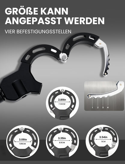 COICER E Scooter lock, handcuff lock with key, lock for E scooter, bike lock ebike high security, 35.43inch bike lock, accessories for electric bikes and electric scooters - 1.9KG