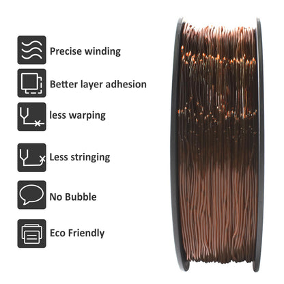 GIANTARM TPU filament 1.75mm for 3D printers 1kg, Transparent Brown