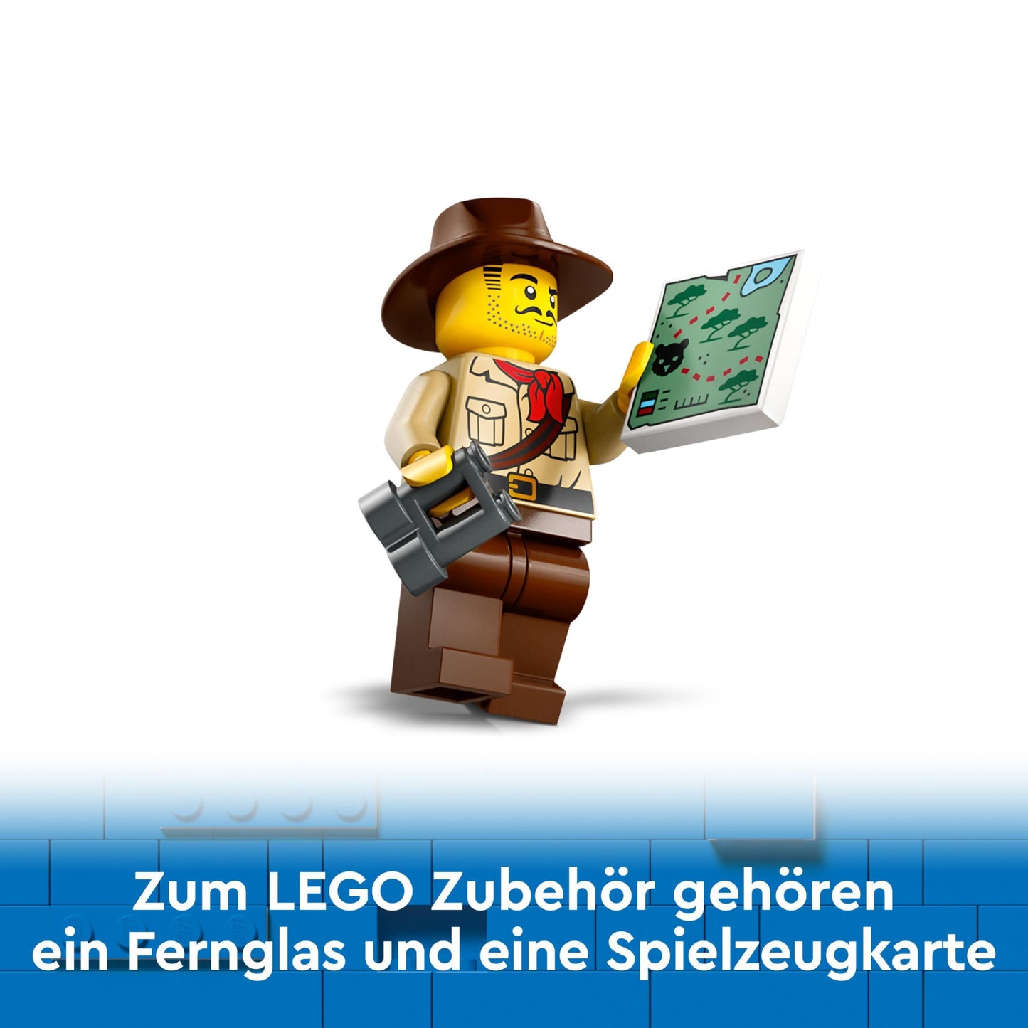 LEGO City Jungle Explorer Truck, construction and playset for kids aged 6 and up, cool birthday gift, truck toy with 3 adventurer minifigures and tiger 60426.