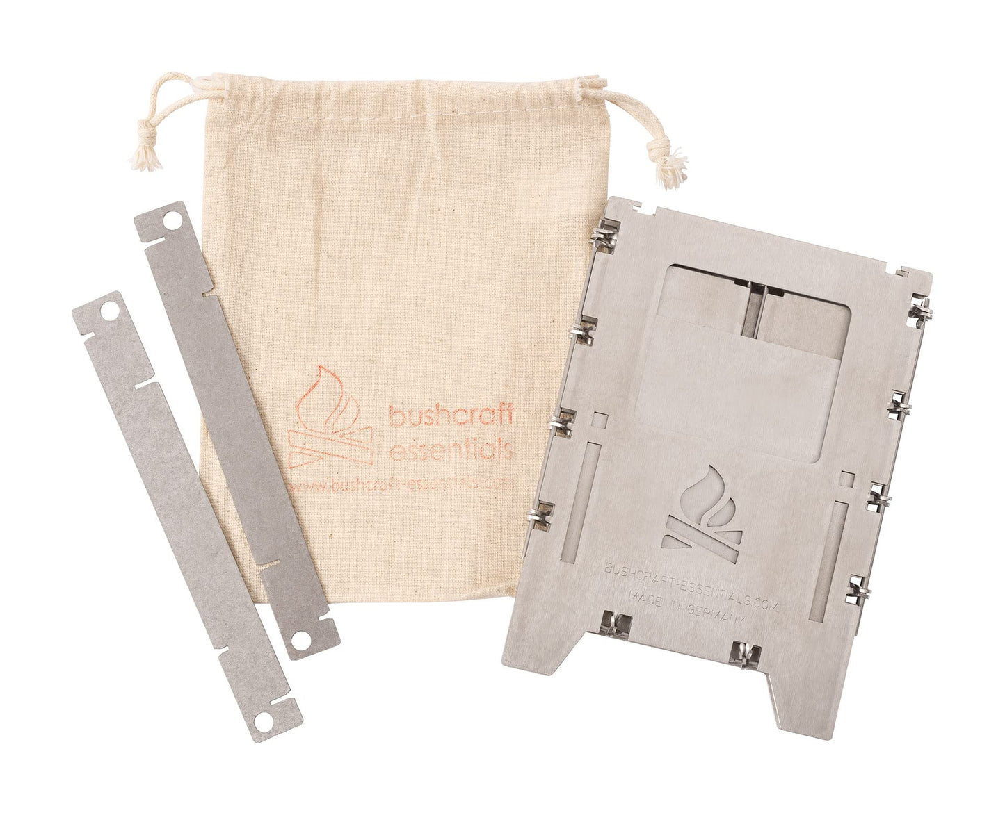 BUSHBOX LF outdoor stove | hobo stove | camping | wood | gas | alcohol | foldable | compact | stainless steel | 100% Made in Germany.
