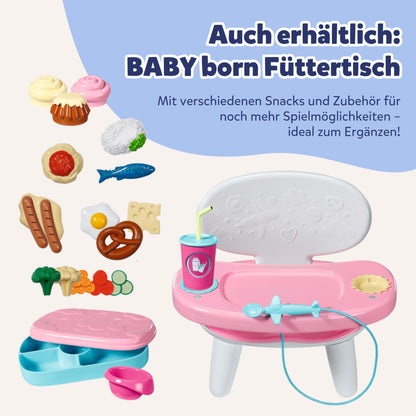 BABY born Snack Shop, food stand for dolls with sound effects, 25 different fast food snacks, 835883 Zapf Creation