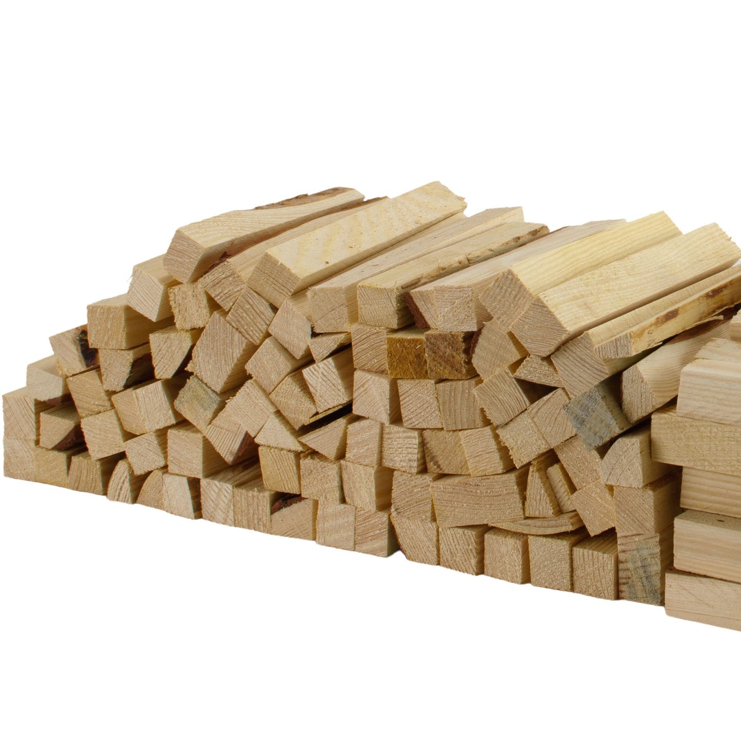 There are 20kg of kindling wood firewood firelighters ready to use for fire pits and campfires. Perfect for your fireplace, smoker, grill, BBQ, or oven.