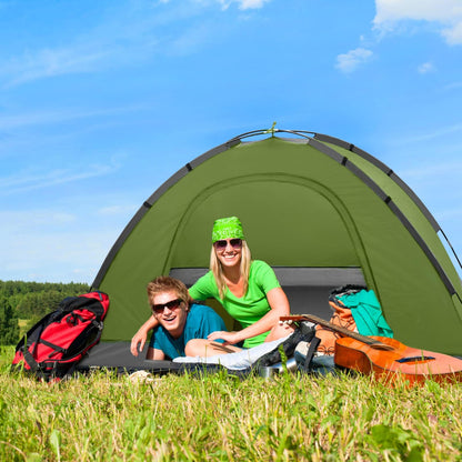 1 person camping tent - Lightweight dome camping tent backpacking tent with anti-mosquito clear window screen 3000mm waterproof, easy setup for camping outdoor hiking