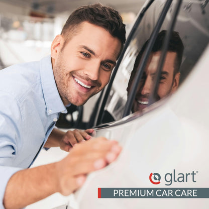 Glart Twist Car Drying Towel XXL (80x55cm) - Premium, extra absorbent, scratch-free. Ideal before car polish & after wheel brush. Large microfiber drying towel for car & motorcycle, lint-free.