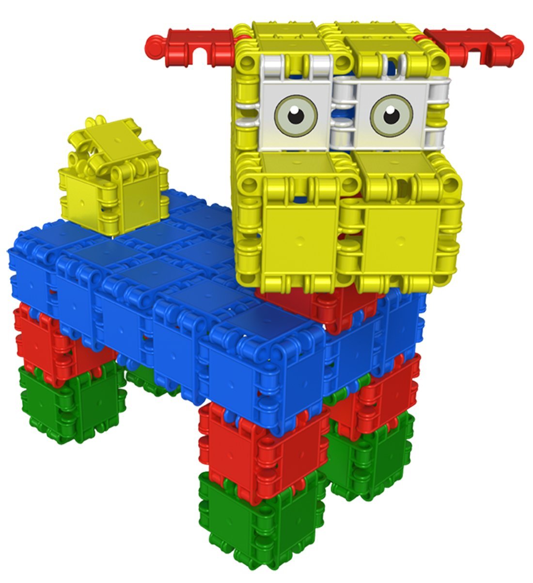 Clics building toy for kids ages 4 and up, creative learning toy in a 175-piece set, building blocks for girls and boys, Montessori STEM toy, starter set in a 9-in-1 bucket.