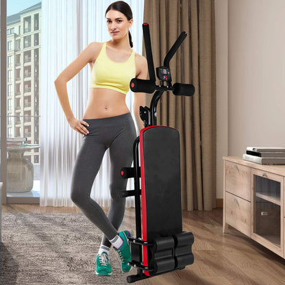 Abdominal Trainer Ab Machine for Home Multifunctional Fitness Equipment for Full Body Workout with LCD Monitor Abdominal Muscle Trainer up to 150kg