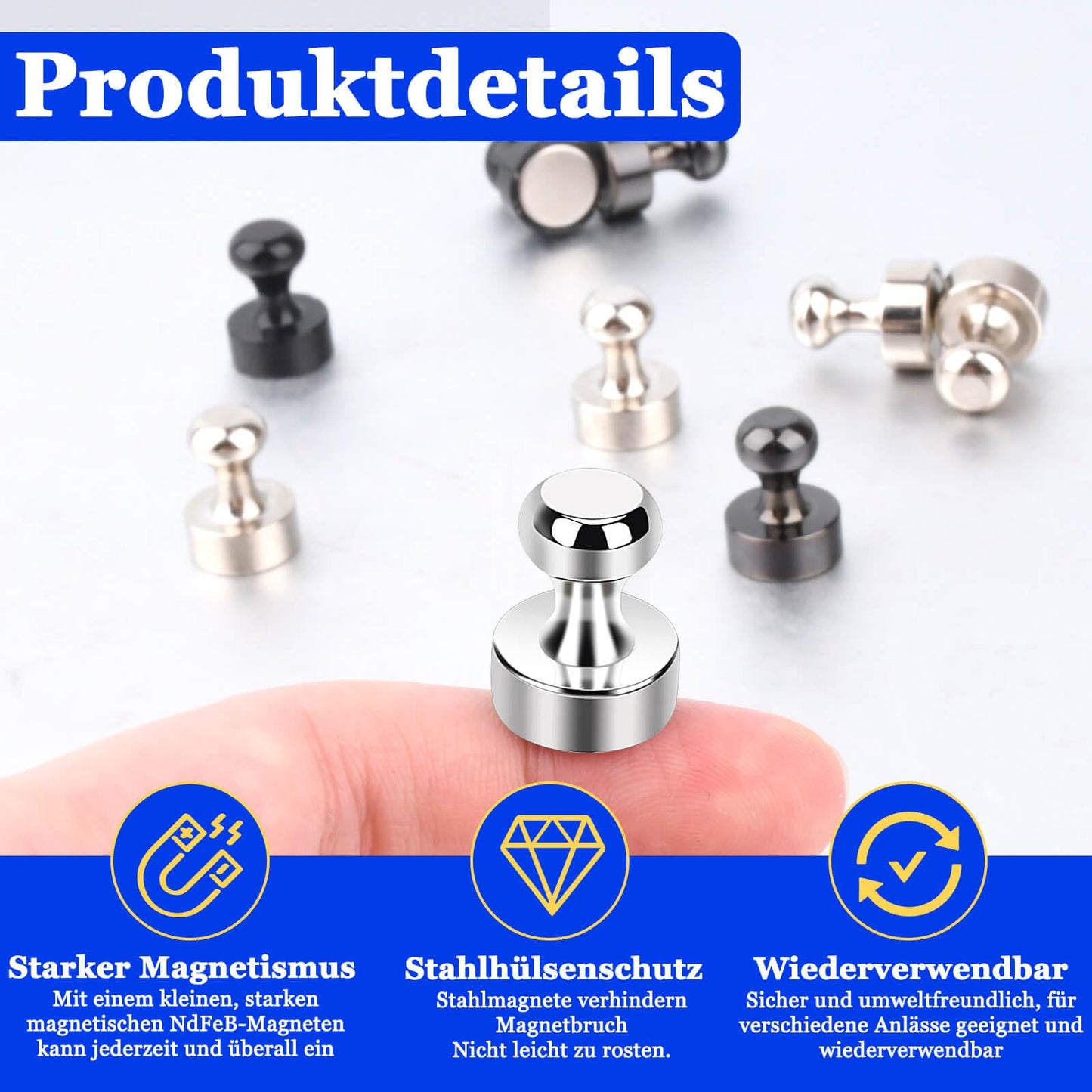 28 small magnets, strong neodymium magnets, extra strong, shiny black decorative magnets for magnetic board, strong refrigerator magnets for whiteboard, refrigerator, card, and kitchen decoration.