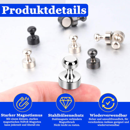 28 small magnets, strong neodymium magnets, extra strong, shiny black decorative magnets for magnetic board, strong refrigerator magnets for whiteboard, refrigerator, card, and kitchen decoration.