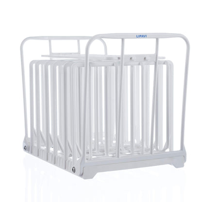 LIPAVI N20X Sous Vide Rack made of Polycarbonate and 316L Stainless Steel Adjustable, foldable out of Stainless Steel | Vertical rack for cooking | Fast, even, and efficient