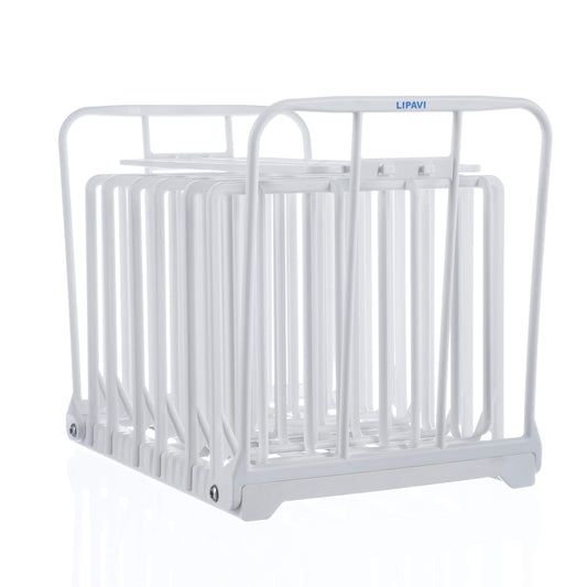 LIPAVI N20X Sous Vide Rack made of Polycarbonate and 316L Stainless Steel Adjustable, foldable out of Stainless Steel | Vertical rack for cooking | Fast, even, and efficient