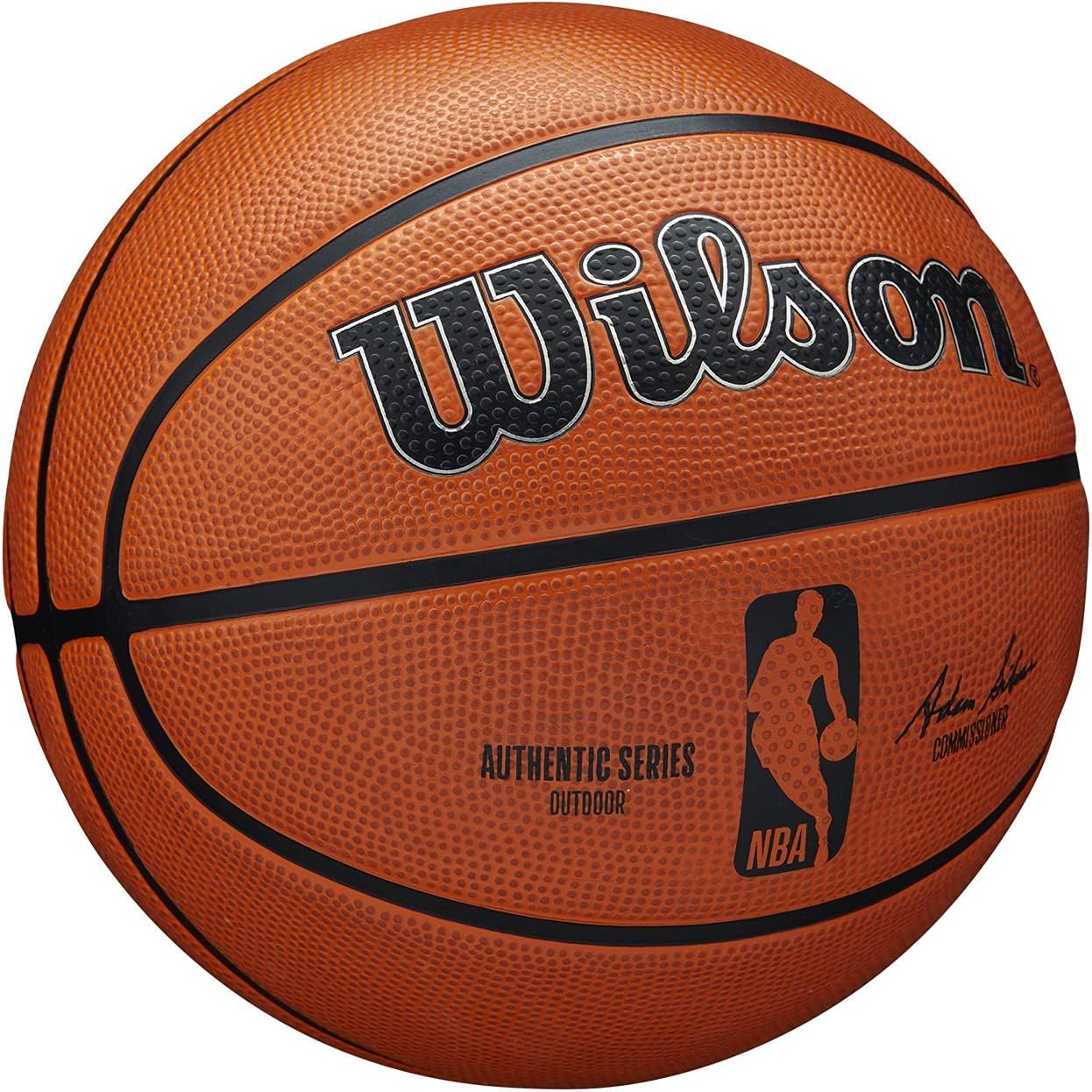 Wilson Unisex-Adult NBA Authentic Series Outdoor Basketball, Brown, Size 6