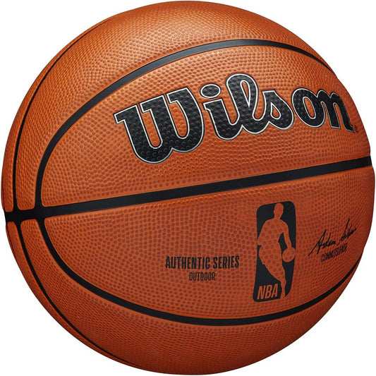 Wilson Unisex-Adult NBA Authentic Series Outdoor Basketball, Brown, Size 6