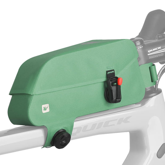 Rhinowalk bike frame bag with magnetic closure, waterproof tube bag, front bag, top tube bags, handlebar bag, bike accessory (green)