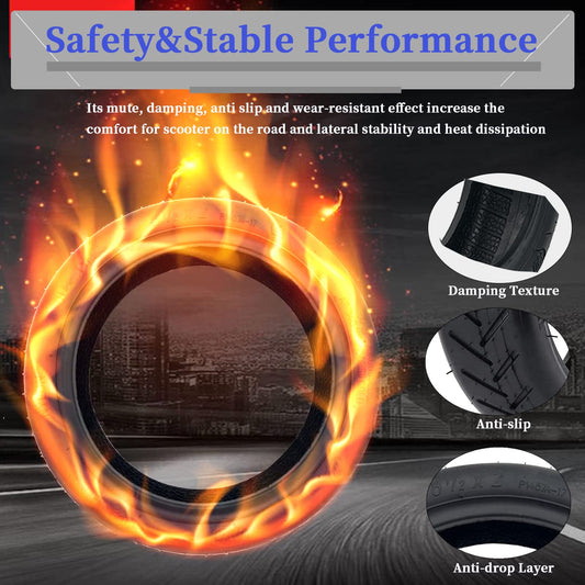 OUXI E-Scooter tire 8 1/2 tire 1 tire and 1 tube package E-Scooter spare tube + tire 8.5 inch compatible with Xiaomi M365/M365Pro2 electric scooter-black replacement wheels for scooter 50/75-6.1