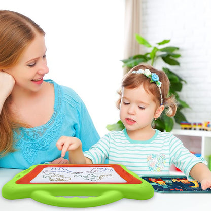Magic chalkboard for kids, large, magnetic, creative toy for girls and boys, 3 years, graffiti, magnetic, multicolor, wipeable, learning gift for toddlers.