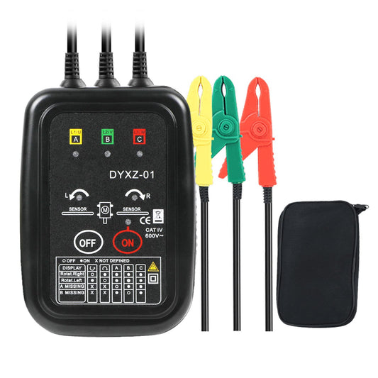 KAISAL Contactless Phase Tester Rotating Field Meter CAT III AC 70~600V Rotating Field Tester Rotating Field Meter 3 Phase Rotation Indicator Meter Rotation Tester Rotation Tester