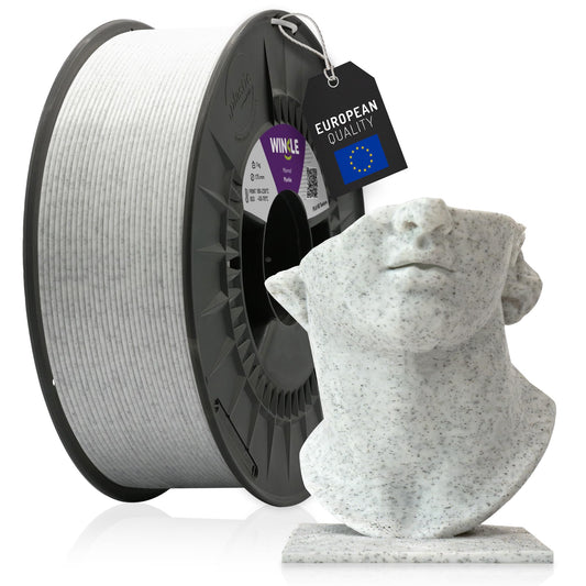 WINKLE PLA HD Textured Filament 1.75mm Marble, 1kg spool, compatible with FDM printers, 3D printing materials, dimensional accuracy +/- 0.05mm, easy to print.