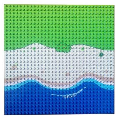 Modbrix Building Blocks Island 6 x Baseplate Island Plate Set 32 x 32 Stud Building Plate, 25.5 x 25.5 cm