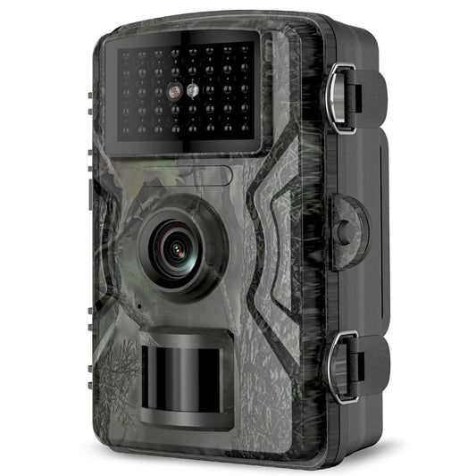 HSSNS Trail Camera, 60MP 4K Video Wildlife Camera, 0.1 Second Triggered IP66 Waterproof Trail Camera with Night Vision and Infrared Function for Animal Monitoring