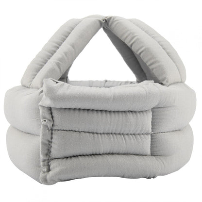 Anti-fall head protection helmet, protective hat for elderly individuals. Provides collision and fall protection. (Light gray top)