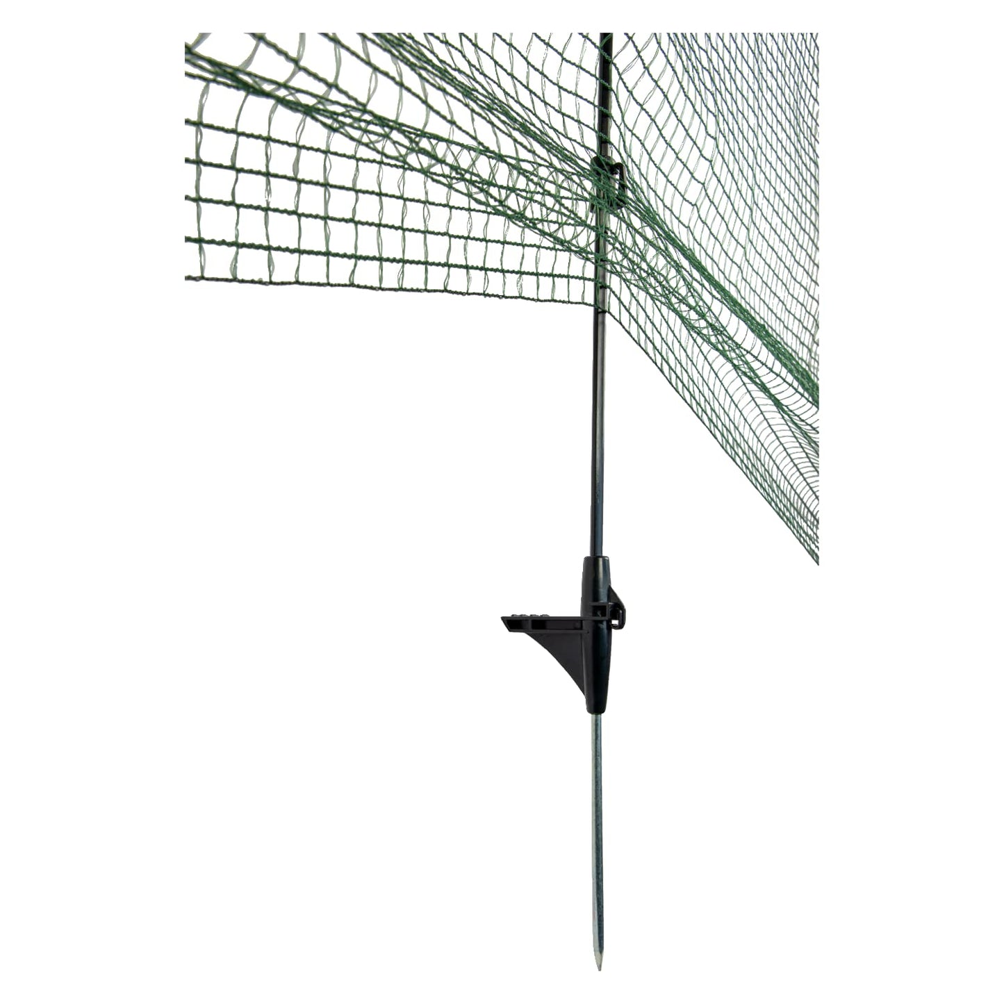 Horizontal boundary fence FLEX, 15m long & 90cm high, close-meshed, mobile special fence with 9 separate fiberglass posts, garden net, dog fence, barrier fence, for camping.