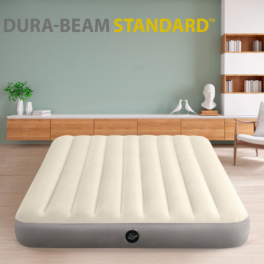 Intex Queen Dura-Beam Series Single High, Taupe/Grey, One Size