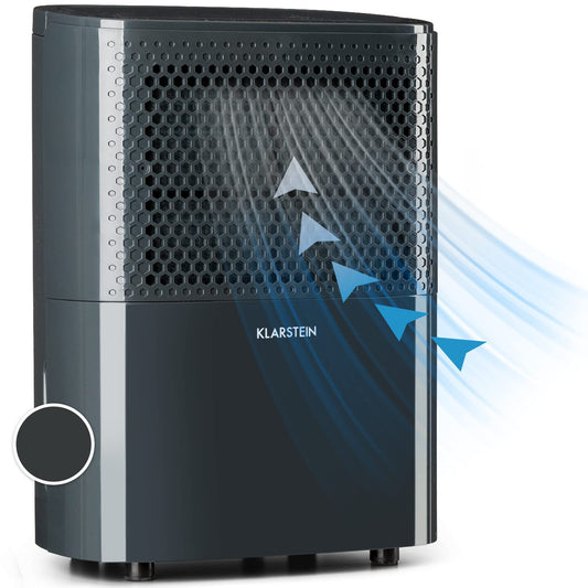 Klarstein Electric Dehumidifier & Air Purifier, 10L Small Room Dehumidifier for Apartment Bedroom Bathroom Basement, Efficient Bathroom/Room Dehumidifier, Electric & Small Air Dehumidifier.
