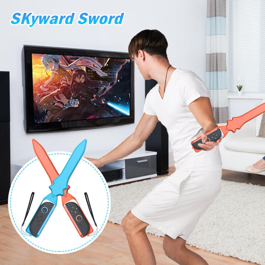 16 in 1 Switch Sports Accessory Set Compatible with Nintendo Switch / Nintendo Switch OLED. Switch Sports Kits include tennis racket, controller grip, golf club, wrist and leg straps.