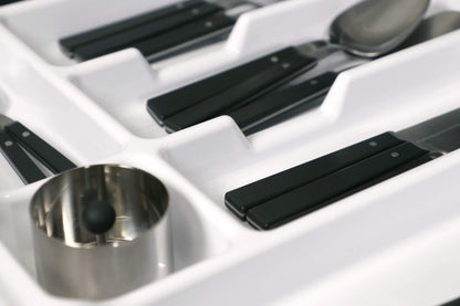 Alusfera cutlery tray for drawers 60 cm - Drawer organizer with compartmentalization - High-quality kitchen drawer organizer for more order - Customizable and easy to clean - 630x430mm Silver