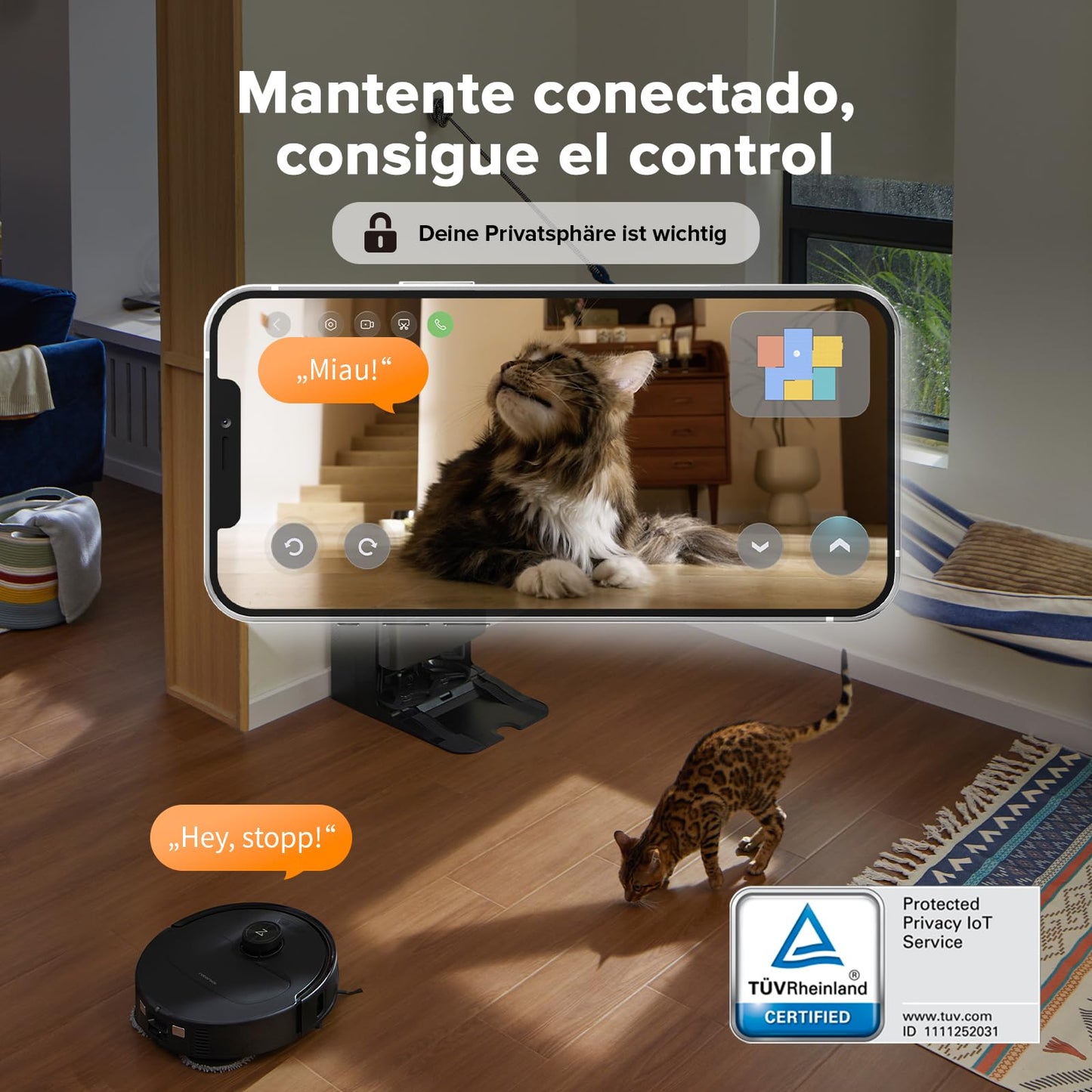 Roborock Qrevo Master robot vacuum with mopping function & detachable mop, FlexiArm Design™, HyperForce® suction power of 10,000 Pa, includes 2 additional mops, robot vacuum set (Black)