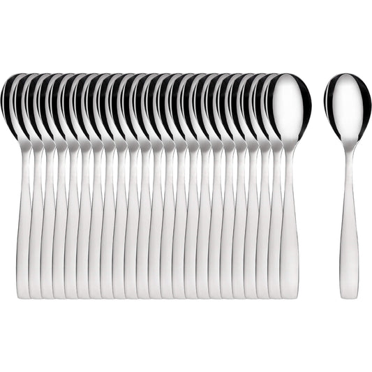 GRÄWE Espresso Spoon, Coffee Spoon Set, 24 Pieces, Teaspoon, Stainless Steel, Dessert Spoon, Demitasse Spoon, Sugar Spoon, Small Spoon, High Gloss Polished, Dishwasher Safe, Königstein Series.