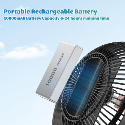ATENGEUS USB Fan, Handheld Fan Small Mini Fan 4 Speeds, 90° Rotatable USB Quiet Fan, for Office, Home, and Outdoor (TF29)