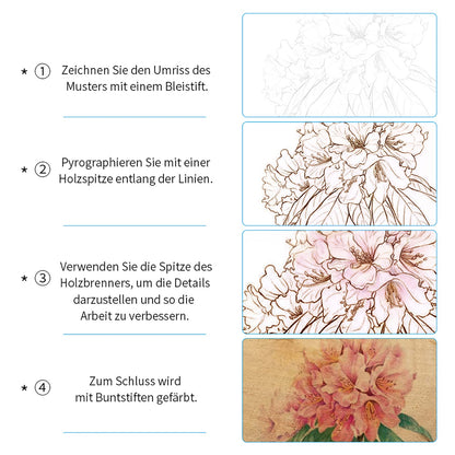 AOZOY Branding Iron Set 113PCS Wood Burning Kit - Soldering Iron Wood 60W Adjustable Woodburner Temperatur 200-450°C Pyrography Pen for Wood DIY Art Welding Sculpture Woodburning