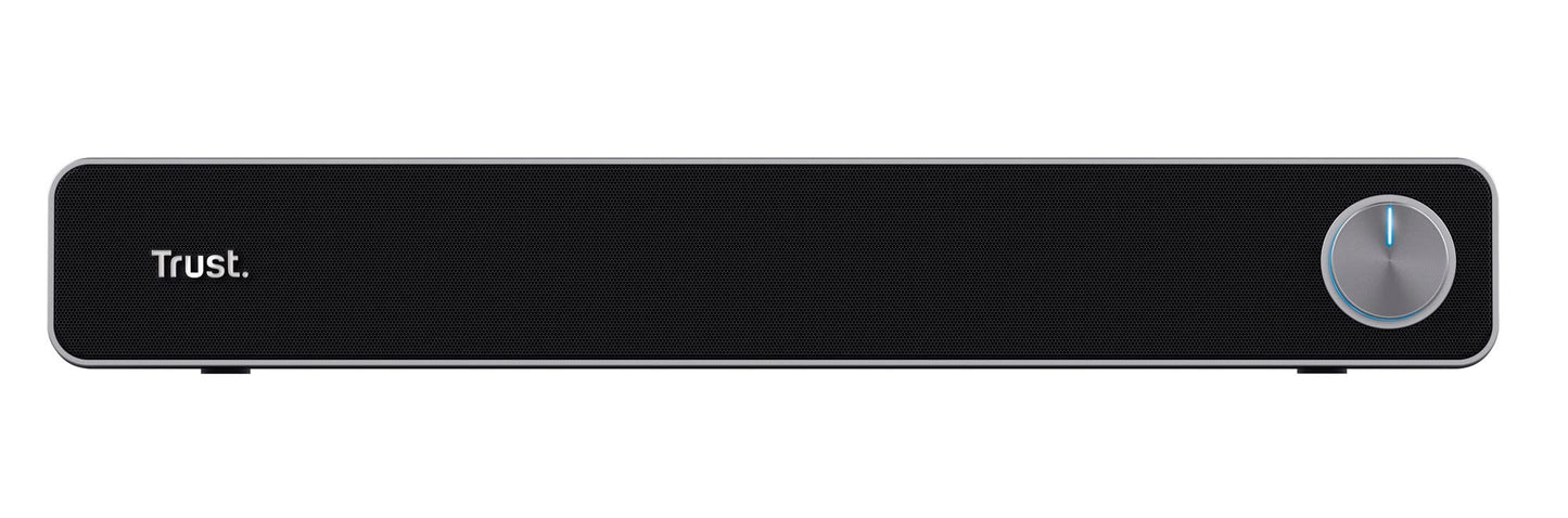 Trust Arys Soundbar, PC speakers, USB powered, 12W peak power, 3.5mm AUX connection, computer speakers for PC, monitor, laptop, TV, music - Black