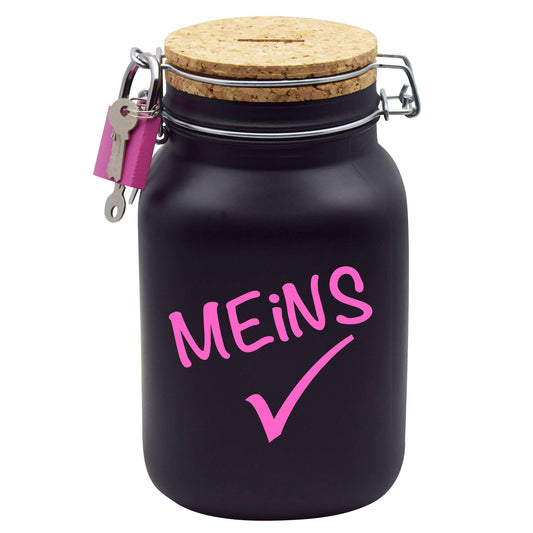 Coin bank My Money Gift Idea Black XL