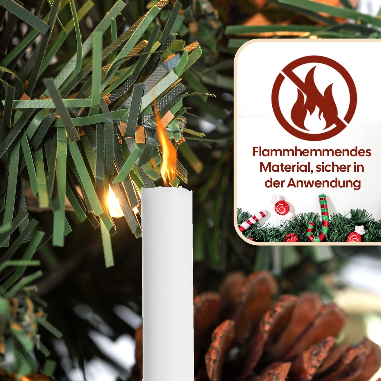 Mini Christmas Tree Small Christmas tree with LED lighting table Christmas tree small artificial decorated for Christmas decoration 40cm (Brown with Gold)