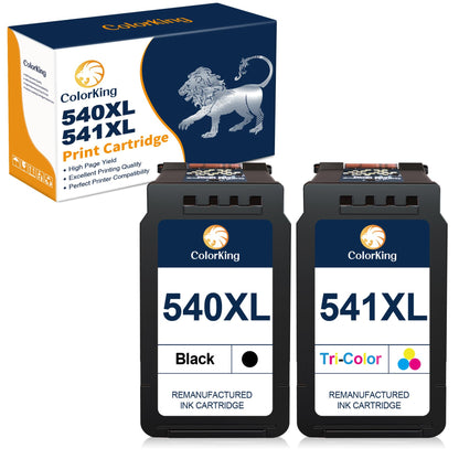 ColorKing 540XL 541XL Multipack Replacement for Canon Printer Cartridges 540 541 XL for Canon Pixma MG3650s TS5150 TS5151 Cartridges MG3500 MG3600 MG3650 MG4250 TS5100 MX475 MX515 PG 540 CL 541 Black Color