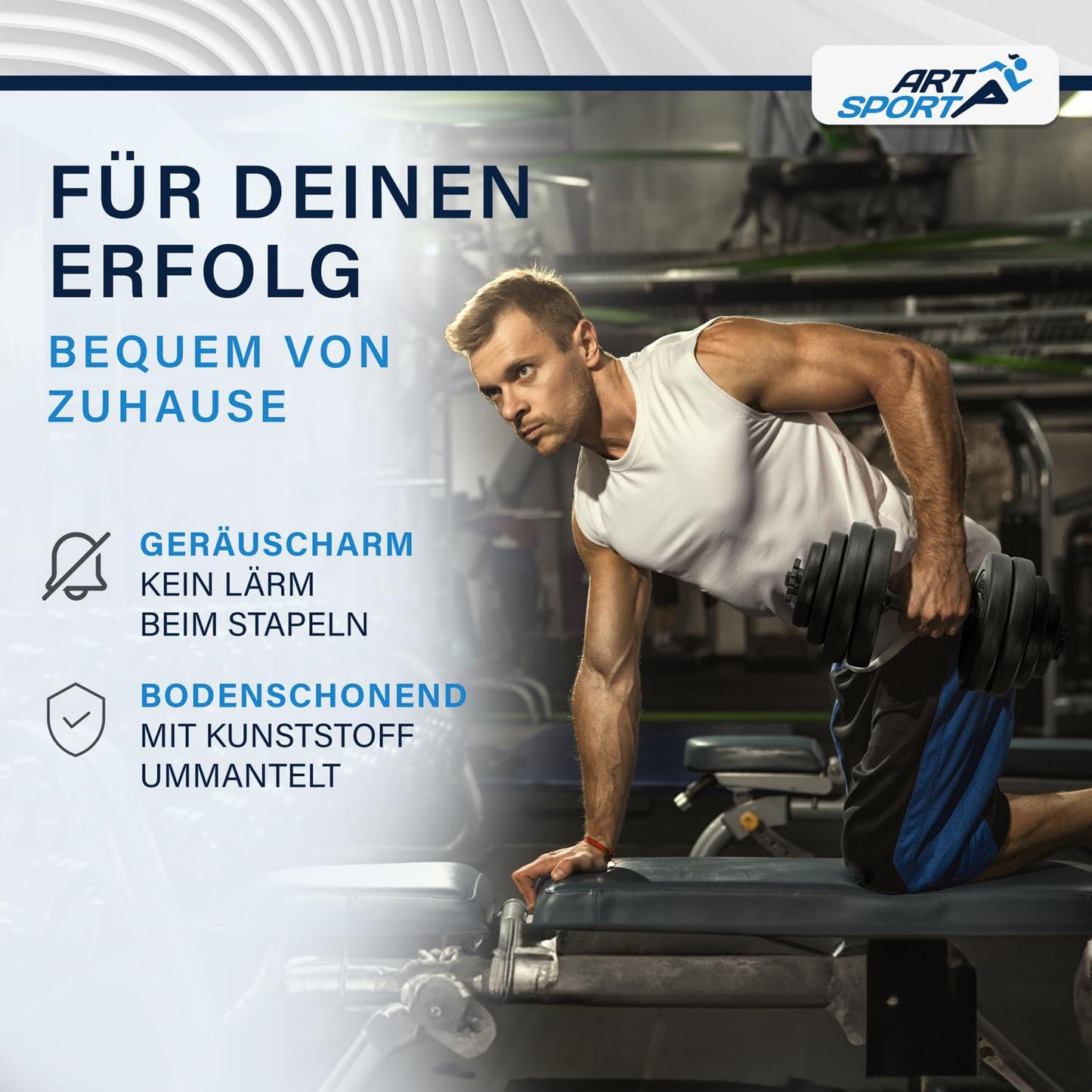 ArtSport 2er dumbbell set 30kg - dumbbell set with 2 dumbbells, 16 weight plates, and star locks - strength training dumbbell set dumbbell