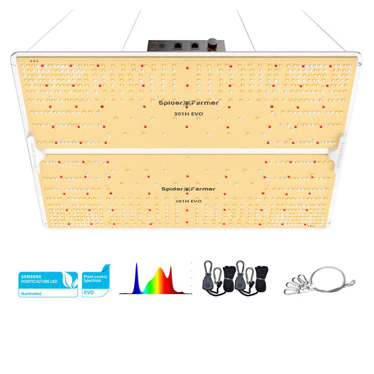 Spider Farmer 2024 SF4000 LED grow light with Samsung LM301H EVO LEDs & Dimmable Daisy Chain LED plant lamp 980pcs LEDs Full Spectrum Grow Light for greenhouse, hydroponic, indoor plants, vegetables, and flowers.