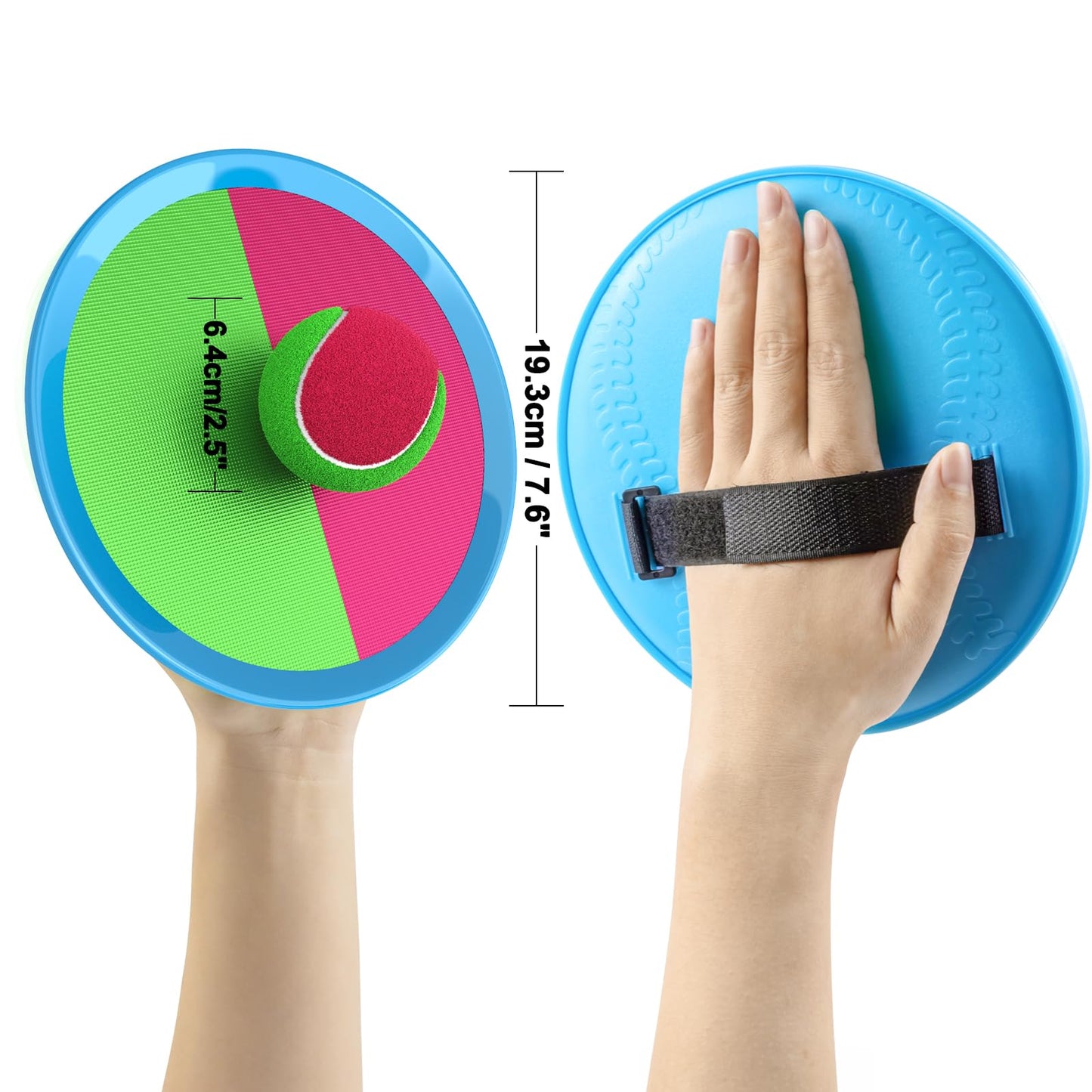 Weokeey Velcro ball game beach toy pool toy water toy kids outdoor games garden games travel games velcro ball throwing game children's toy gift 3 4 5 6 7 8 years old boy girl