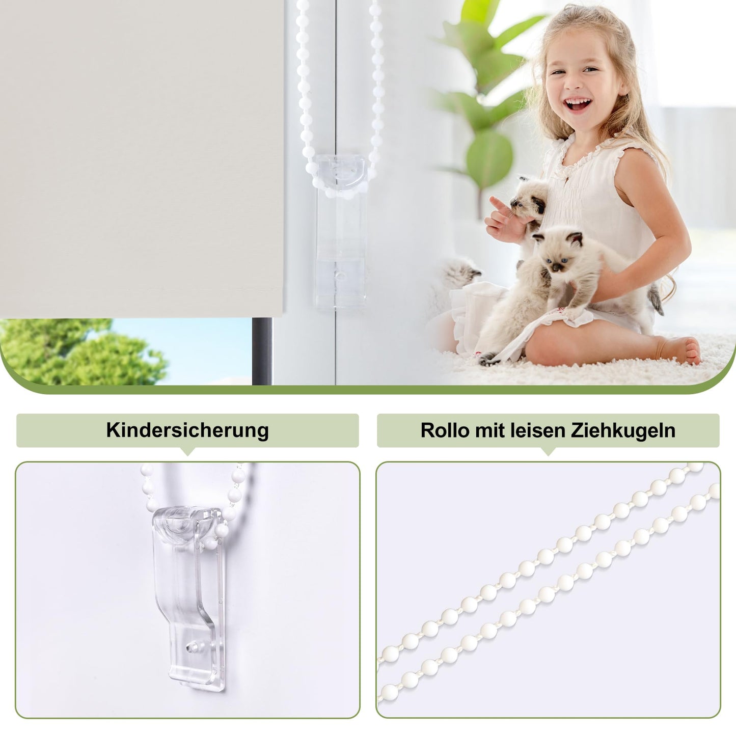 Blackout roller blind without drilling Clampfix, Cream B40xH210cm (fabric width 35cm) Thermo roller blinds for windows without drilling Roller blinds for indoor blackout & sun protection Side pull roller blind Clamp roller blinds for windows